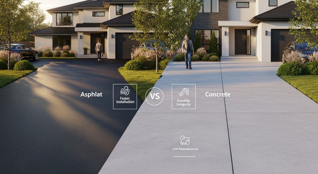 Asphalt vs Concrete Driveway | Which is Better?